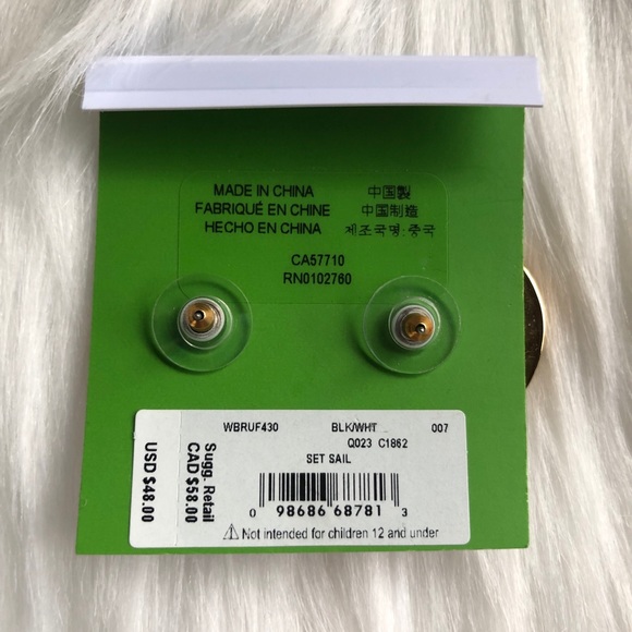 Kate Spade | set sail striped ribbon post earrings - Picture 8 of 11